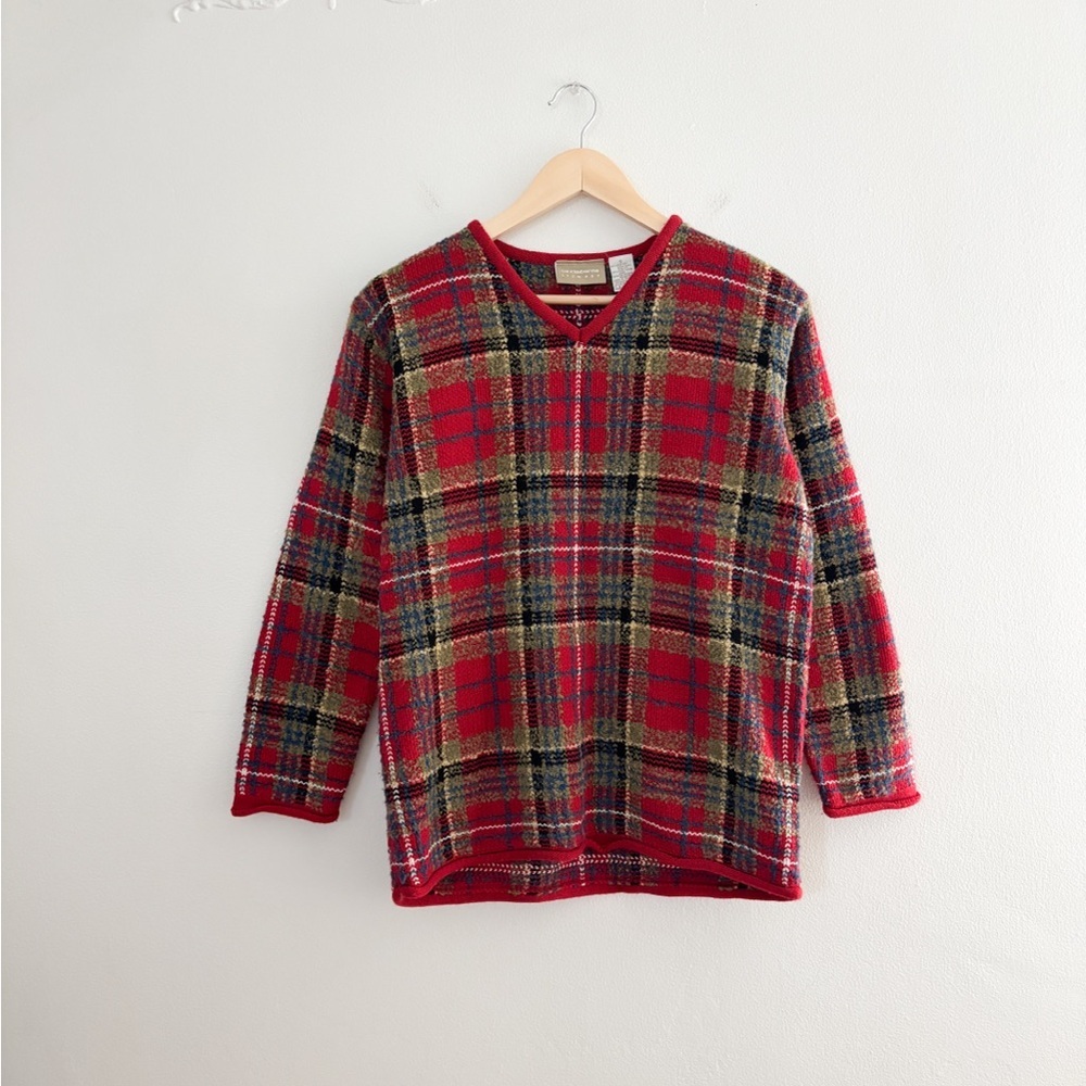 Vintage Liz Claiborne Plaid Sweater